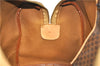 Authentic CELINE Macadam Blason Travel Boston Bag PVC Leather Brown 2096G