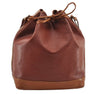 Authentic Louis Vuitton Epi Noe Bi-color Brown Drawstring Bag M44028 LV 2096I