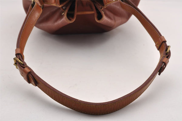 Authentic Louis Vuitton Epi Noe Bi-color Brown Drawstring Bag M44028 LV 2096I