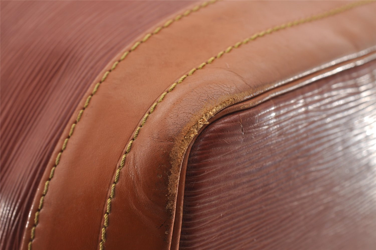 Authentic Louis Vuitton Epi Noe Bi-color Brown Drawstring Bag M44028 LV 2096I