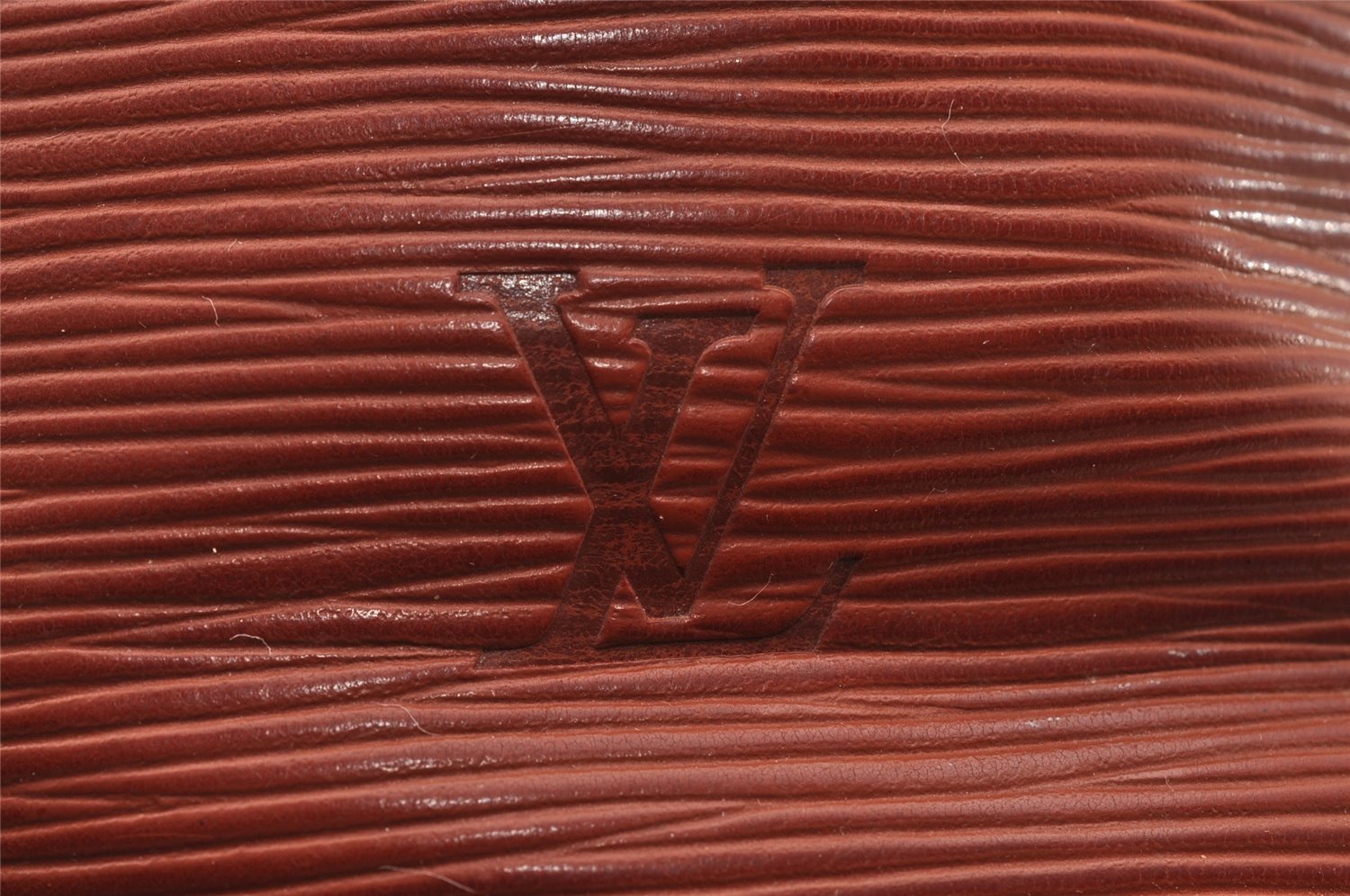 Authentic Louis Vuitton Epi Noe Bi-color Brown Drawstring Bag M44028 LV 2096I