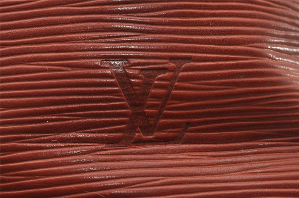 Authentic Louis Vuitton Epi Noe Bi-color Brown Drawstring Bag M44028 LV 2096I