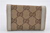 Authentic GUCCI Vintage 6 Key Case Holder GG Canvas Leather 282432 Brown 2097G