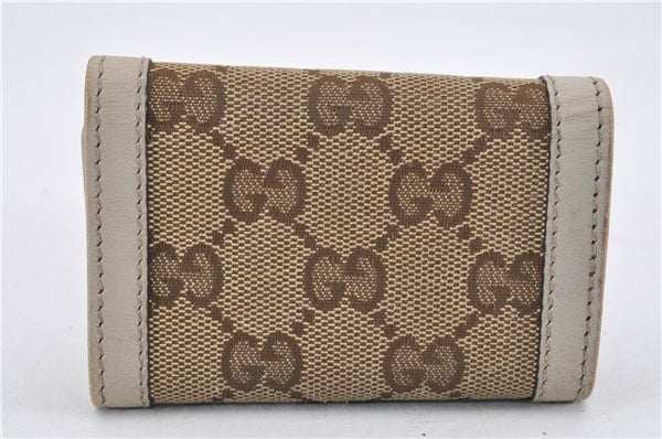 Authentic GUCCI Vintage 6 Key Case Holder GG Canvas Leather 282432 Brown 2097G