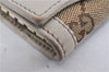 Authentic GUCCI Vintage 6 Key Case Holder GG Canvas Leather 282432 Brown 2097G