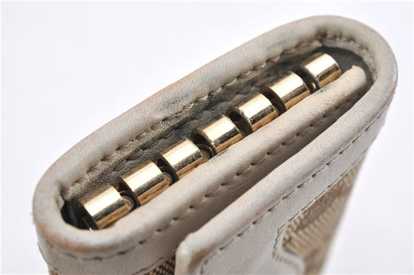 Authentic GUCCI Vintage 6 Key Case Holder GG Canvas Leather 282432 Brown 2097G