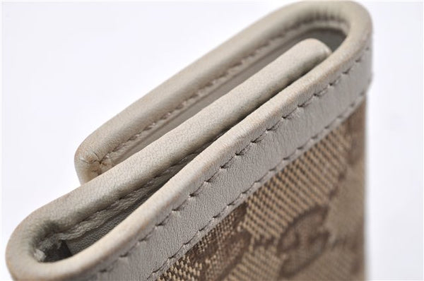 Authentic GUCCI Vintage 6 Key Case Holder GG Canvas Leather 282432 Brown 2097G