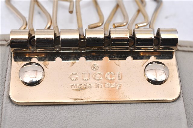 Authentic GUCCI Vintage 6 Key Case Holder GG Canvas Leather 282432 Brown 2097G