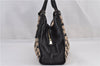 Auth COACH Signature Shoulder Hand Bag Canvas Leather 32907 Black Beige 2098F