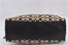 Auth COACH Signature Shoulder Hand Bag Canvas Leather 32907 Black Beige 2098F