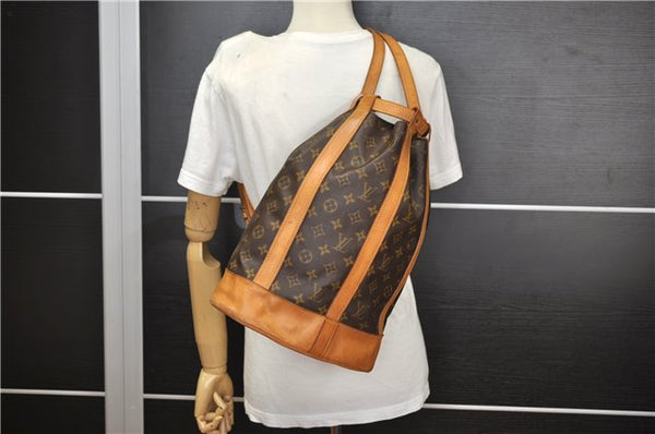 Authentic Louis Vuitton Monogram Randonnee PM Shoulder Bag M42243 LV 2099F