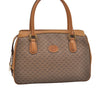 Authentic GUCCI Vintage Micro GG PVC Leather Tote Hand Bag Brown 2099I
