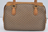 Authentic GUCCI Vintage Micro GG PVC Leather Tote Hand Bag Brown 2099I