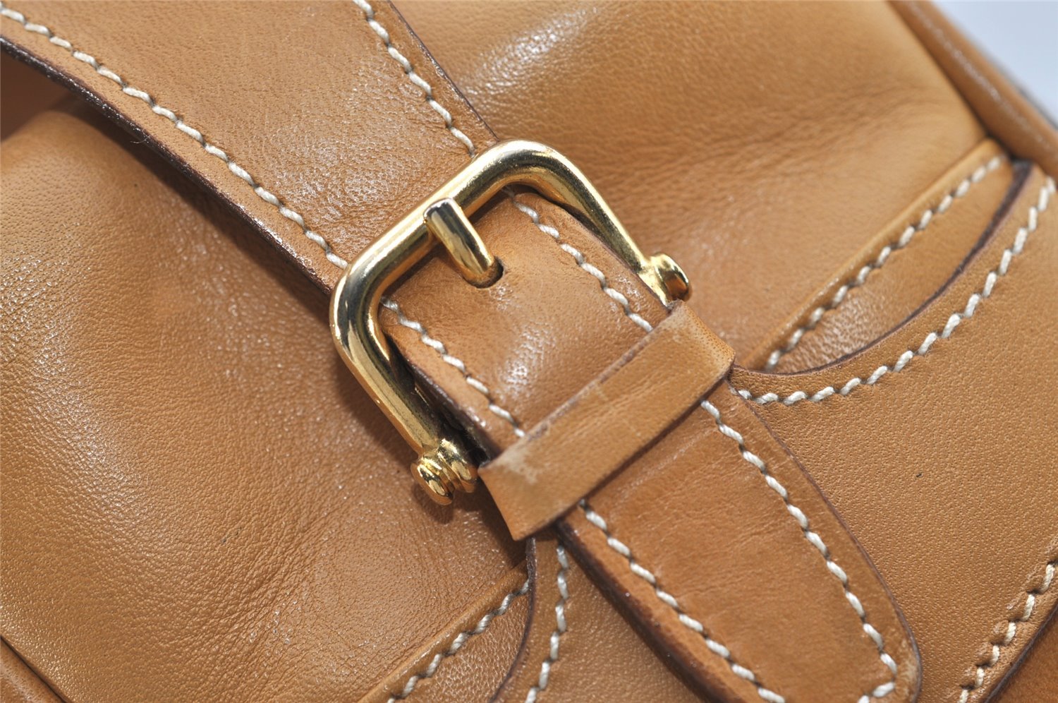 Authentic GUCCI Vintage Micro GG PVC Leather Tote Hand Bag Brown 2099I