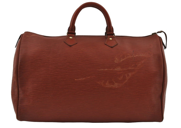 Authentic Louis Vuitton Epi Speedy 40 Hand Boston Bag Brown M42983 LV 2101I