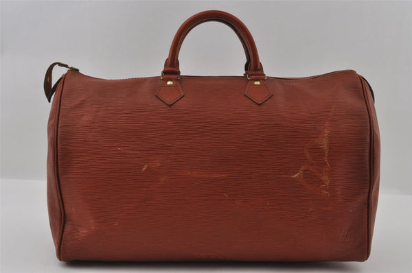 Authentic Louis Vuitton Epi Speedy 40 Hand Boston Bag Brown M42983 LV 2101I