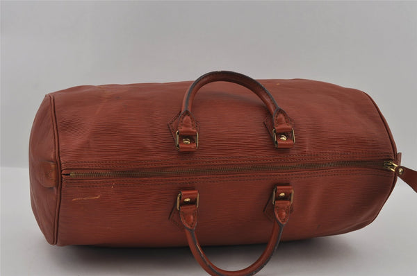 Authentic Louis Vuitton Epi Speedy 40 Hand Boston Bag Brown M42983 LV 2101I