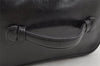 Authentic CHANEL Calf Skin Bicolore Vanity Hand Bag Pouch Purse Black CC 2102I