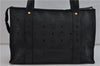 Authentic MCM PVC Vintage Shoulder Tote Bag Black 2103D