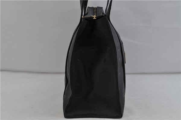 Authentic MCM PVC Vintage Shoulder Tote Bag Black 2103D