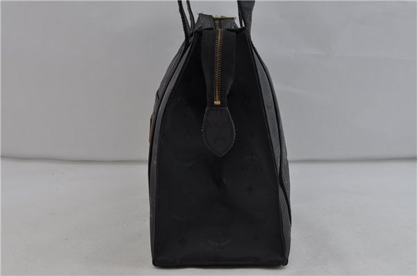 Authentic MCM PVC Vintage Shoulder Tote Bag Black 2103D