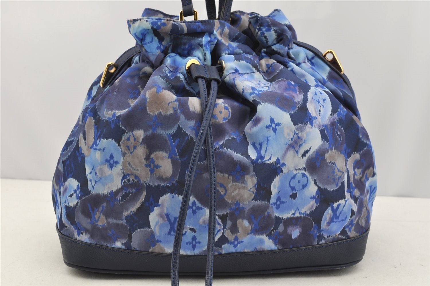 Authentic Louis Vuitton Monogram Ikat Flower Noefull MM 2Way Hand Bag Blue 2103I