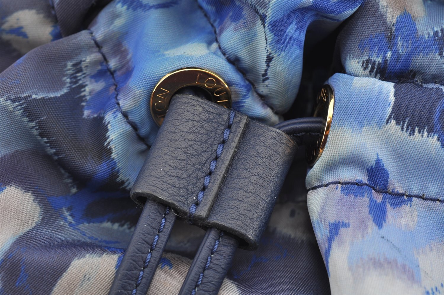 Authentic Louis Vuitton Monogram Ikat Flower Noefull MM 2Way Hand Bag Blue 2103I