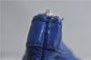 Authentic BALENCIAGA Classic Clip L Clutch Bag Purse Leather 273023 Blue 2104D