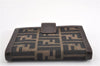 Authentic FENDI Zucca Vintage Notebook Cover Canvas Leather Brown 2104G