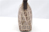 Authentic FENDI Zucchino Vintage Hand Bag Pouch Purse PVC Leather Brown 2105G