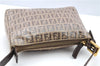 Authentic FENDI Zucchino Vintage Hand Bag Pouch Purse PVC Leather Brown 2105G