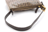 Authentic FENDI Zucchino Vintage Hand Bag Pouch Purse PVC Leather Brown 2105G