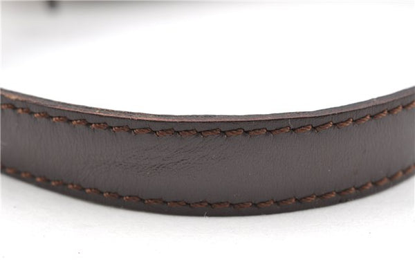 Authentic FENDI Zucchino Vintage Hand Bag Pouch Purse PVC Leather Brown 2105G