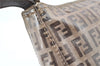 Authentic FENDI Zucchino Vintage Hand Bag Pouch Purse PVC Leather Brown 2105G