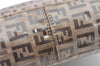 Authentic FENDI Zucchino Vintage Hand Bag Pouch Purse PVC Leather Brown 2105G