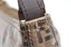 Authentic FENDI Zucchino Vintage Hand Bag Pouch Purse PVC Leather Brown 2105G