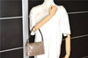 Authentic FENDI Zucchino Vintage Hand Bag Pouch Purse PVC Leather Brown 2105G