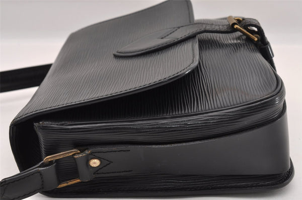 Authentic Louis Vuitton Epi Cartouchiere MM Shoulder Bag Black M52242 LV 2105I