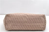 Authentic FENDI Zucchino Shoulder Tote Bag Canvas Leather Beige Pink 2106G