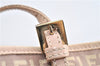Authentic FENDI Zucchino Shoulder Tote Bag Canvas Leather Beige Pink 2106G