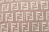 Authentic FENDI Zucchino Shoulder Tote Bag Canvas Leather Beige Pink 2106G