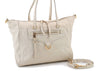 Auth Louis Vuitton Monogram Empreinte Lumineuse PM Tote Bag M93411 White 2107D