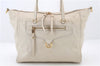 Auth Louis Vuitton Monogram Empreinte Lumineuse PM Tote Bag M93411 White 2107D