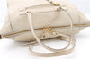 Auth Louis Vuitton Monogram Empreinte Lumineuse PM Tote Bag M93411 White 2107D