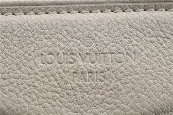 Auth Louis Vuitton Monogram Empreinte Lumineuse PM Tote Bag M93411 White 2107D