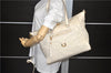 Auth Louis Vuitton Monogram Empreinte Lumineuse PM Tote Bag M93411 White 2107D