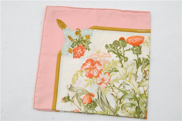 Authentic HERMES Petit Carre 40 Scarf Handkerchief "REGINA" Silk Pink 2108G