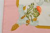 Authentic HERMES Petit Carre 40 Scarf Handkerchief "REGINA" Silk Pink 2108G