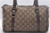 Authentic GUCCI Abbey Shoulder Hand Bag GG Canvas Leather 130942 Brown 2109D