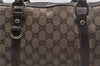 Authentic GUCCI Abbey Shoulder Hand Bag GG Canvas Leather 130942 Brown 2109D